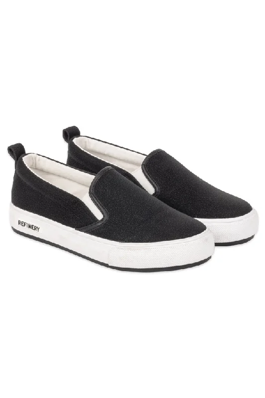 Stylish Platform Boots Slip-On Sneaker _ 152449 _ Black