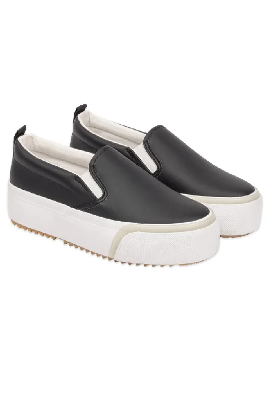 Casual Winter Shoes Platform Slip-On Sneaker _ 152447 _ Black