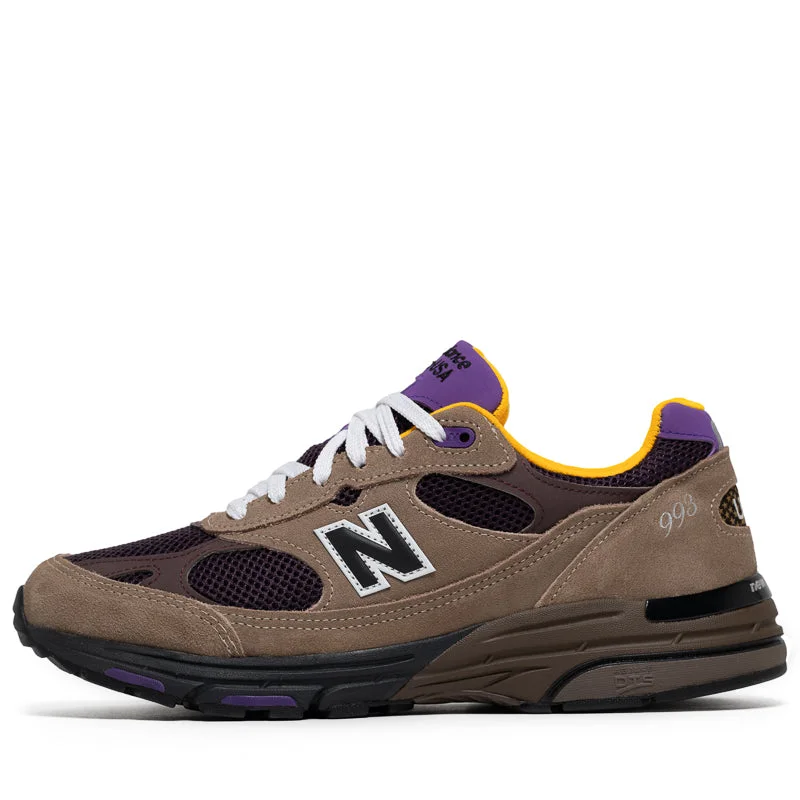 Breathable Hiking Footwear New Balance Made in USA 993 - Mushroom/Midnight Violet