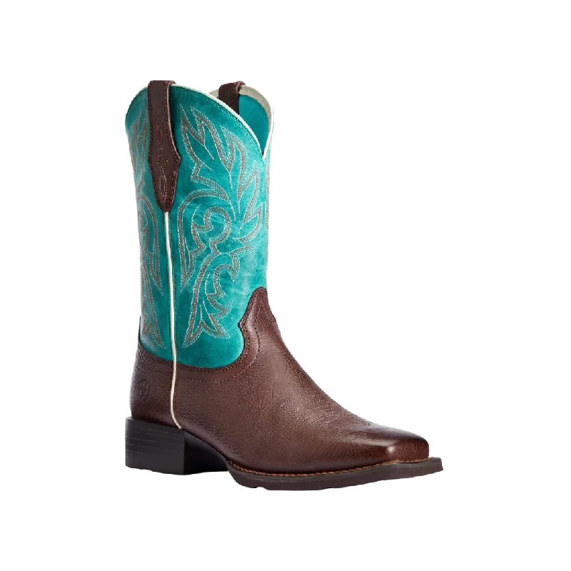 Comfortable Formal Boots Ariat Women's Turquoise & Dark Cottage Cattle Drive Western Boots