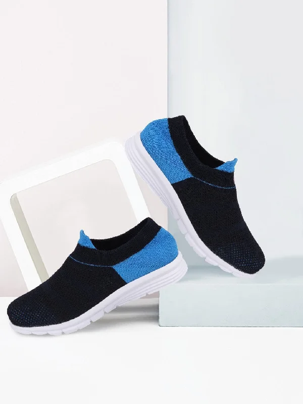 Luxury Hiking Shoes Women Blue Sports Slip-On Walking Shoes