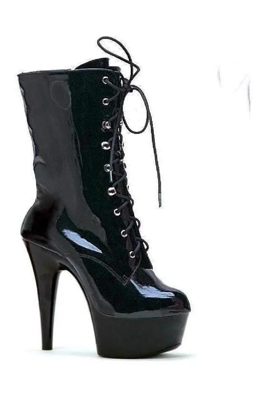 Fashionable Summer Shoes 609-DIANA Ankle Boots  | Black  Patent