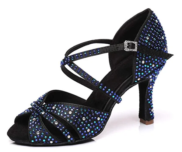 Winter Casual Shoes Rhinestone Ballroom Dance Shoes Latin Salsa Bachata Dance Shoes