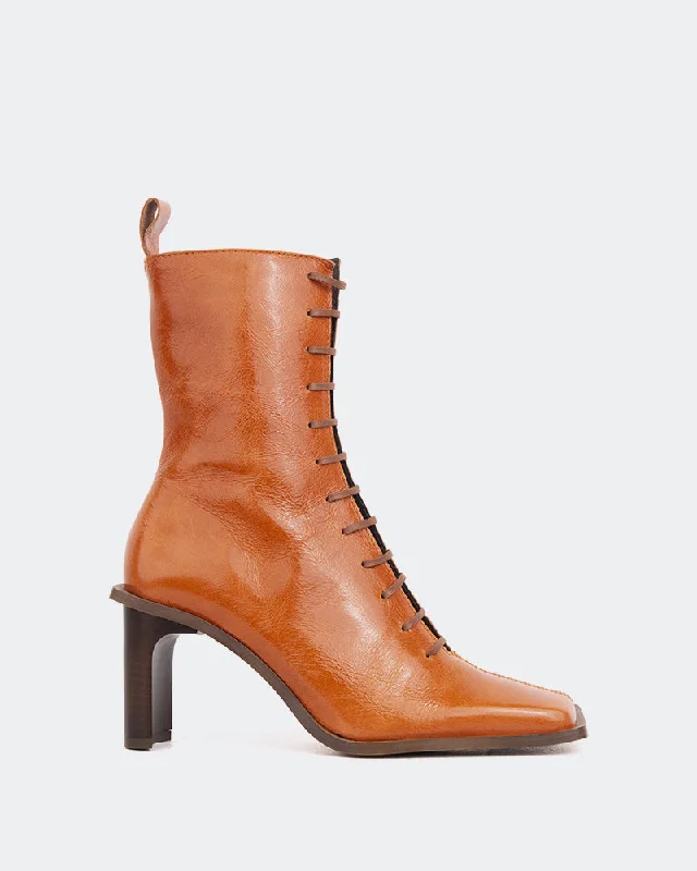 Cozy Winter Shoes Adaline Burnt Orange Leather