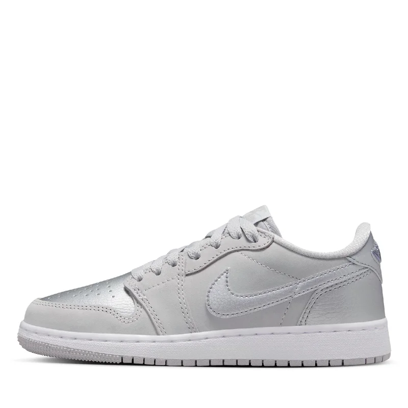 Outdoor Work Boots Air Jordan 1 Retro Low OG 'Silver' (GS) - Neutral Grey/Metallic Silver