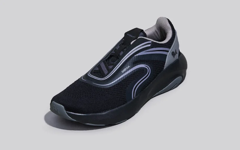 Casual Sports Footwear Begin Walk - Unwind : Black-Grey