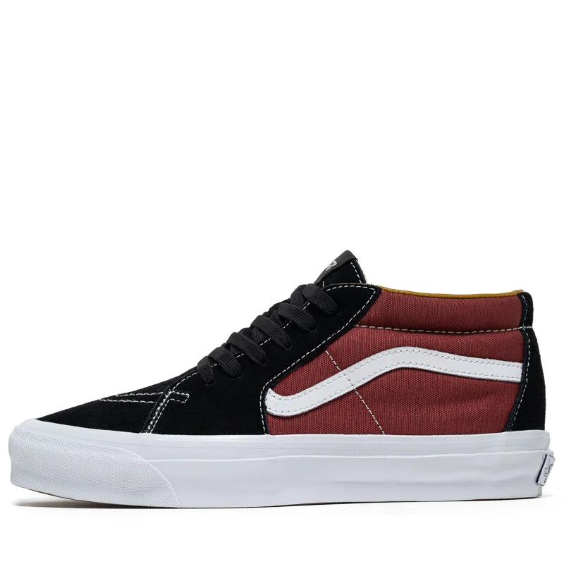 Summer Sports Shoes Vans Sk8-Mid Reissue 83 LX - Black/Russet Maroon