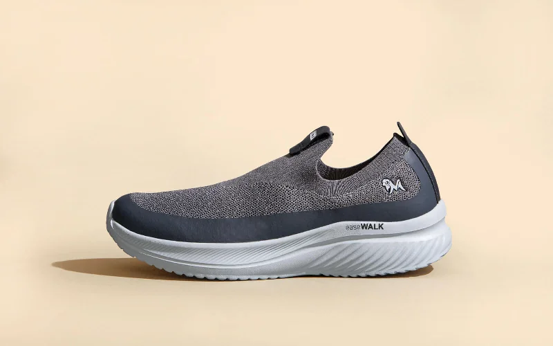 Comfortable Work Sneakers Ease Walk Slip Ons : Grey