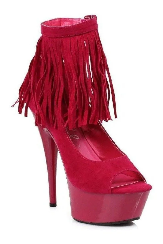 Light Running Shoes 609-APONI Platform Pump  | Fuchsia Velvet