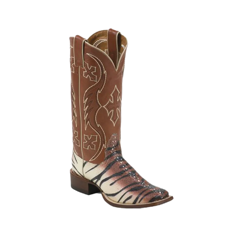 Comfortable Heeled Shoes Nocona Women's Tiger Ray Stripe Cowboy Western Boots