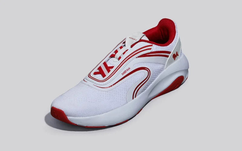 Sporty Hiking Shoes Begin Walk - Unwind : White-Red