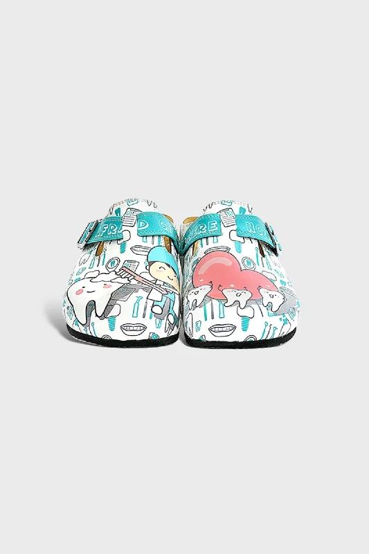 Comfortable Sandals For Summer Nothing to be Afraid of - Dentist Patterned Clogs