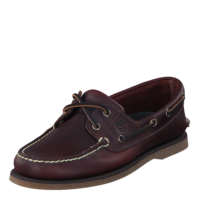 Waterproof Loafers Classic Boat 2 Eye Rootbeer Smooth