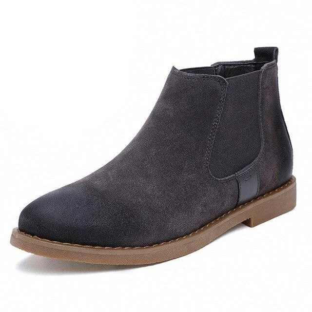 Stylish Winter Footwear West Louis™ Chelsea Fashion Suede Leather Boots