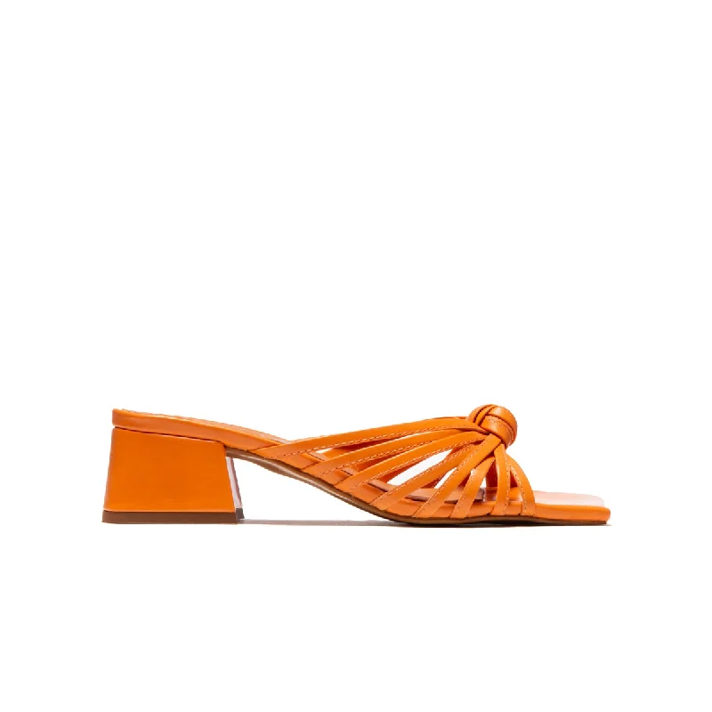 Elegant Casual Footwear Damira Orange Leather