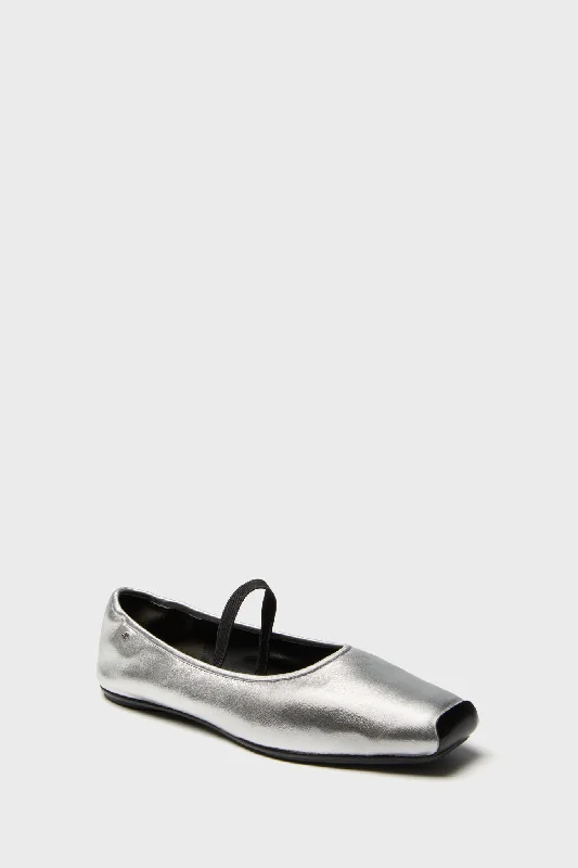 Breathable Sports Shoes Silver Mary Jane Ballet