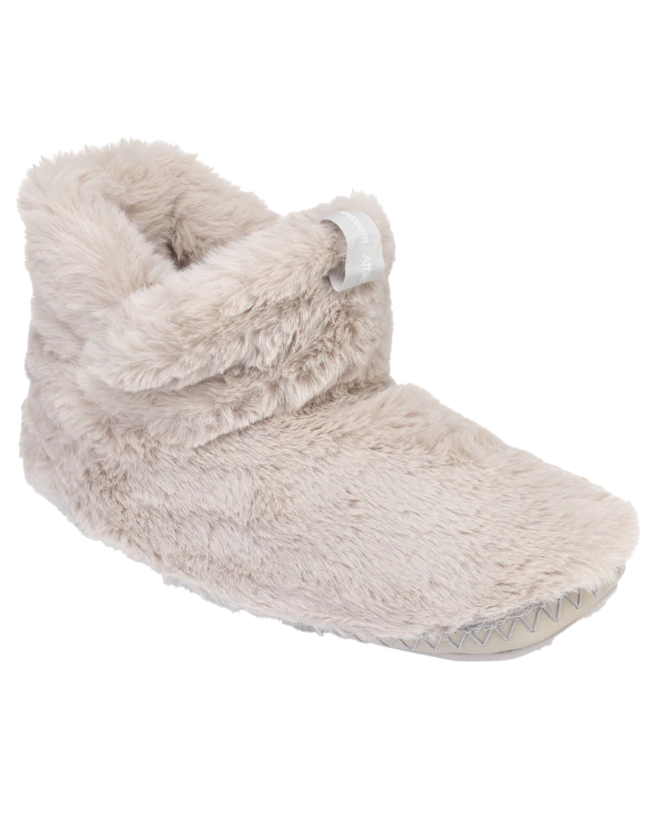 Classic Hiking Boots Harriet 100% Recycled High Density Faux Fur Slipper Boot in Trace Grey