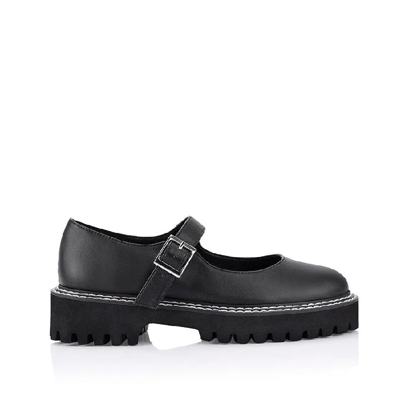 Affordable Hiking Shoes Nene Chunky Mary Jane Loafers - Black