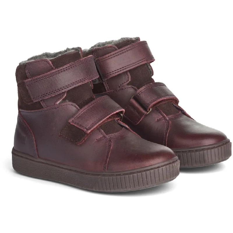 Cozy Winter Shoes Van Velcro Tex Boot - eggplant