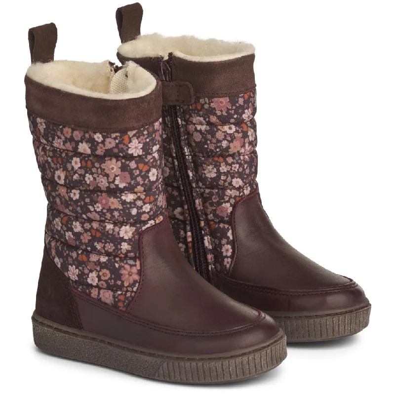 Stylish Casual Footwear Koa High Tex Inside Zip - eggplant flowers