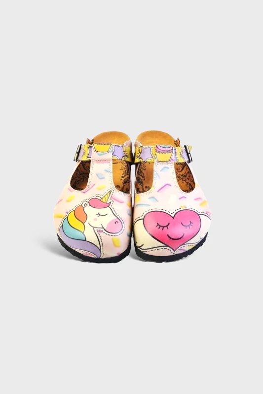 Running Shoes For Men Unicorn Pink Heart Patterned Clogs