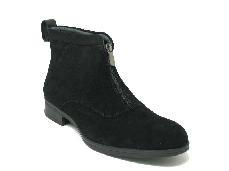 Sporty Hiking Shoes Carrucci Suede Slip-On Boot Black