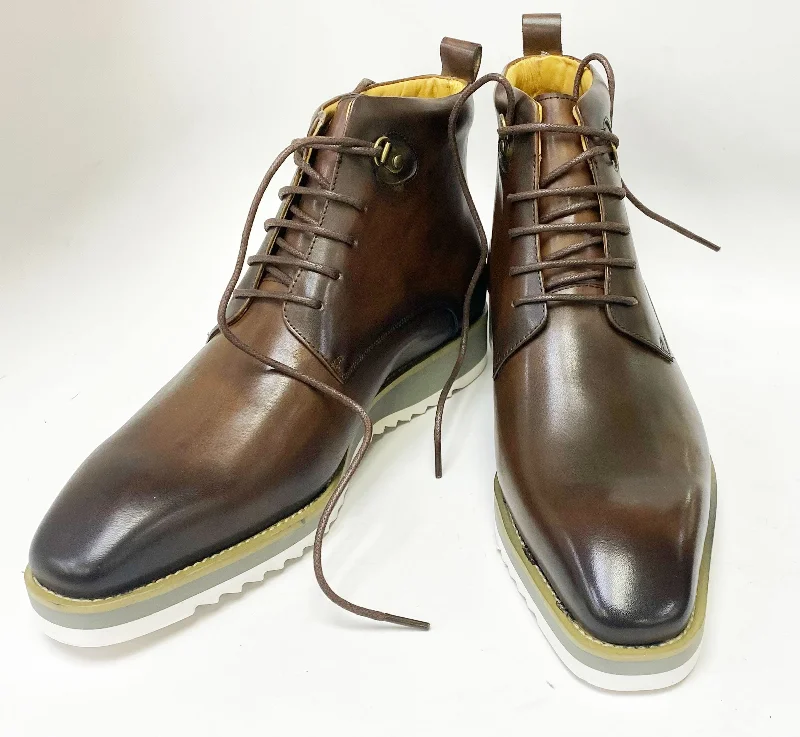 Running Footwear Sale Burnished Calfskin Lace-Up Boot Brown