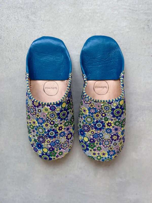 Sporty Casual Boots Liberty Print Babouche Slippers, Paradise Petals