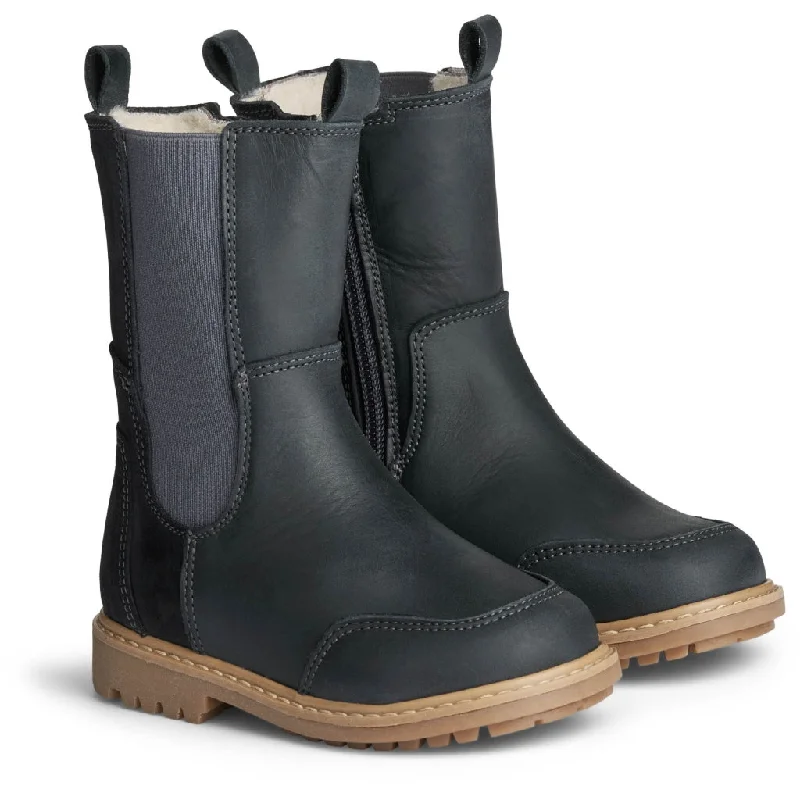 Stylish Boots For Hiking Sonni Long Chelsea Tex - black granite