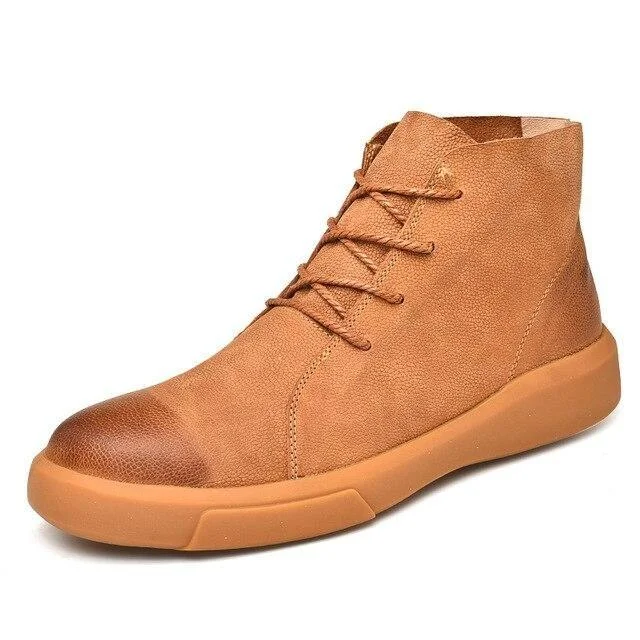 Casual Winter Shoes West Louis™ British Style Low Leather Low Boots