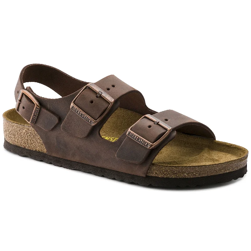 Comfortable Hiking Sandals Birkenstock Milano NU Oiled Habana R 34871