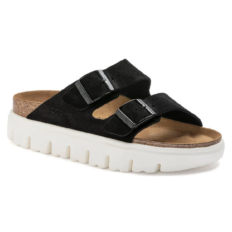 Best Running Sneakers 'Birkenstock' Women's Arizona Chunky Suede Leather Sandal - Black