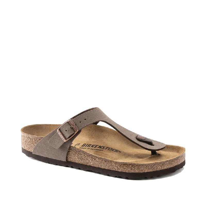 Trendy Sports Footwear Birkenstock Women's Gizeh Birkibuc Thong Sandal in Mocha