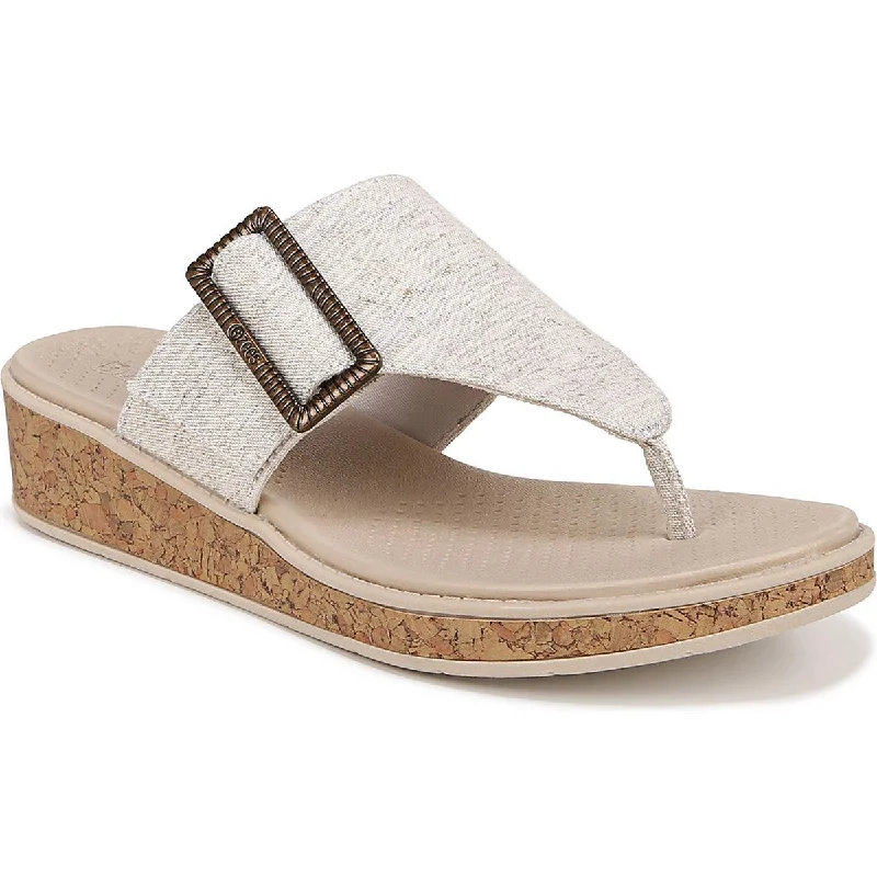 Sporty Casual Shoes Bzees Womens Bay Heathered Slip On Wedge Sandals