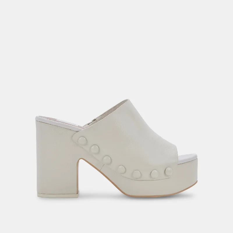 EMOL HEELS IVORY LEATHER