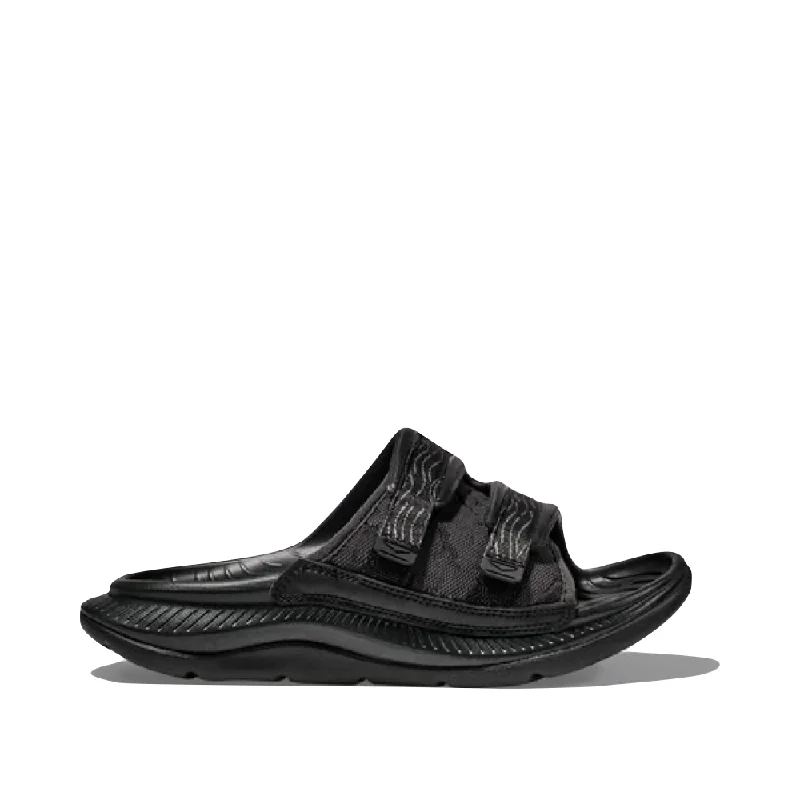 Vintage Boots Collection Hoka Ora Luxe Recovery Slide Sandal in Black/Black