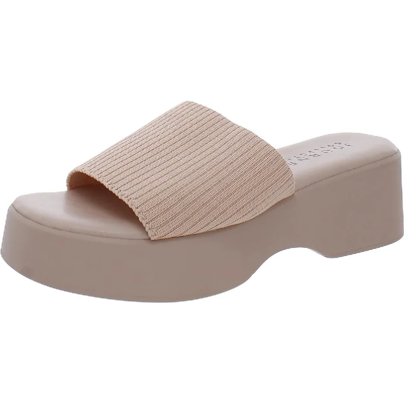 Comfortable Winter Sandals Journee Collection Womens Woven Platform Slide Sandals