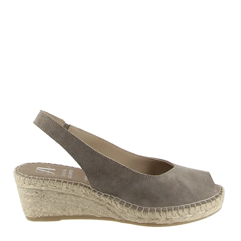 Formal Dress Footwear Juncal Aguirre 2236 Taupe Slingback Espadrille