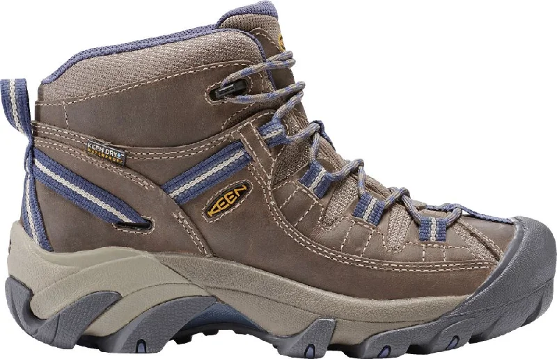 Durable Snow Boots 'Keen Outdoor' Women's Targhee II WP Mid Hiker - Goat / Crown Blue