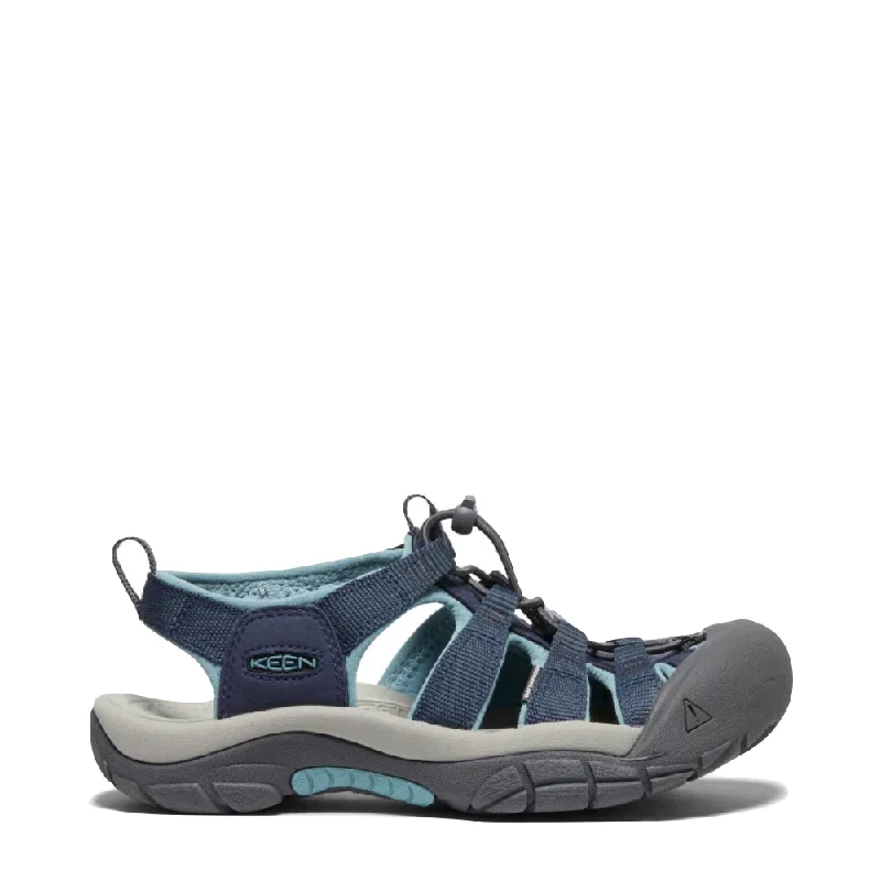 Comfortable Formal Footwear KEEN Women's Newport H2 Waterproof Sandal in Navy/Magnet