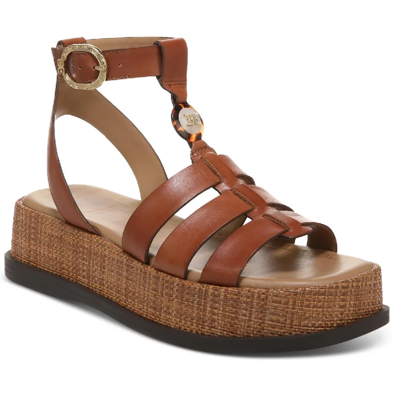 Outdoor Sandals Collection Sam Edelman Womens Naima Faux Leather Square Toe Platform Sandals