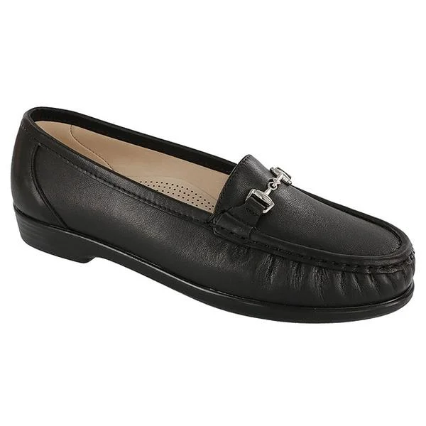 Trendy Boots Online SAS Metro Loafer Black Leather (Women's)