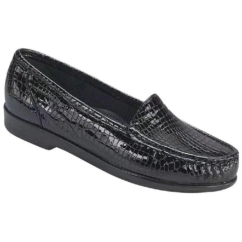 Durable Flip Flops SAS Simplify Loafer Black Croc (Women's)