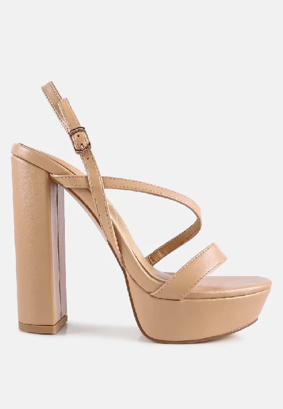 Elegant Casual Footwear Slegs High Block Heel Platform Sandals