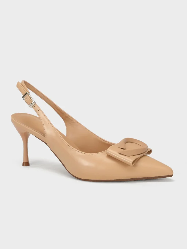 Women "ANNETTE" Pointy Back Strap Courts