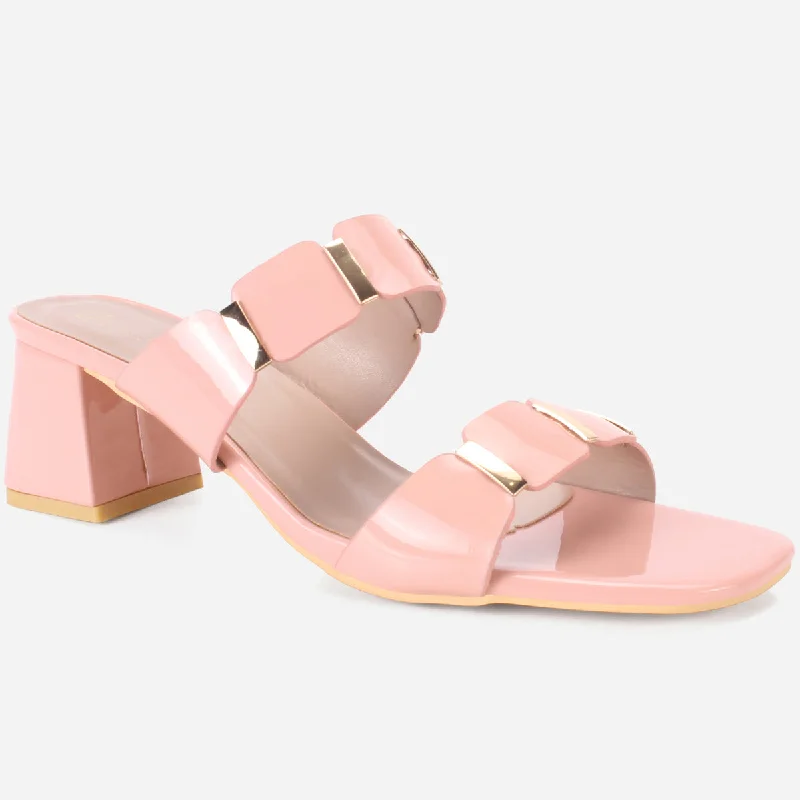 Trendy Platform Sneakers Womens "NATALIA" Fancy Block Heel Slide In Sandals