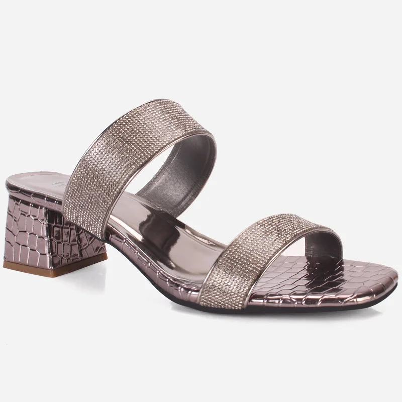 Outdoor Sandals Collection Womens "SEZEN" Block Heel Slide In Sandals