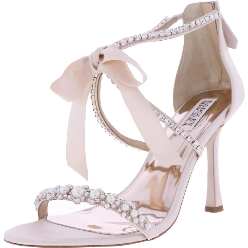 Elegant Wedding Shoes Badgley Mischka Womens Nayeli Leather Rhinestone Pumps