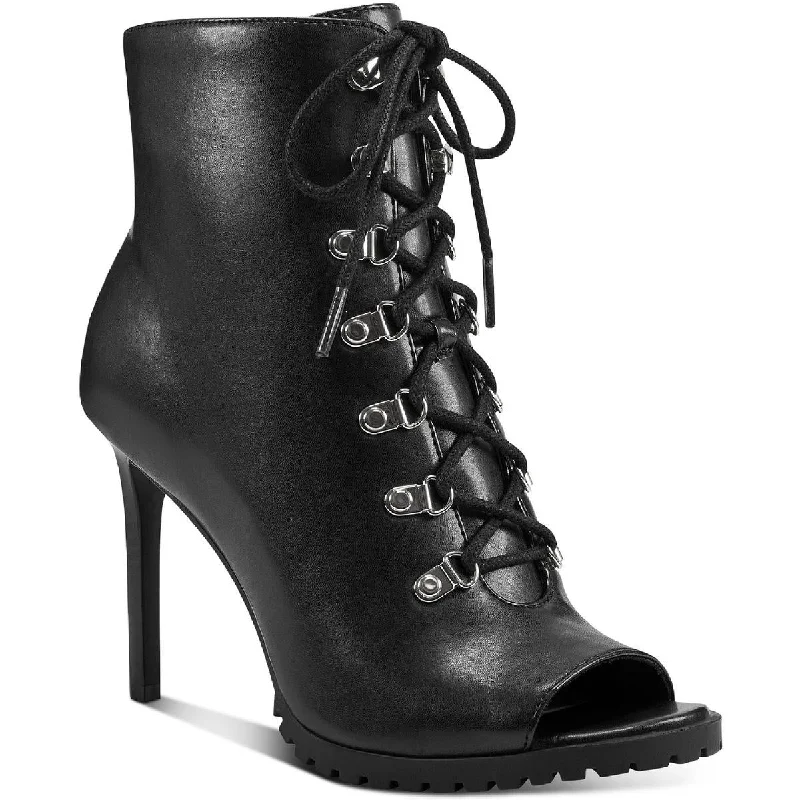 Elegant Casual Footwear INC Womens Florita Zipper Lace-Up Heels