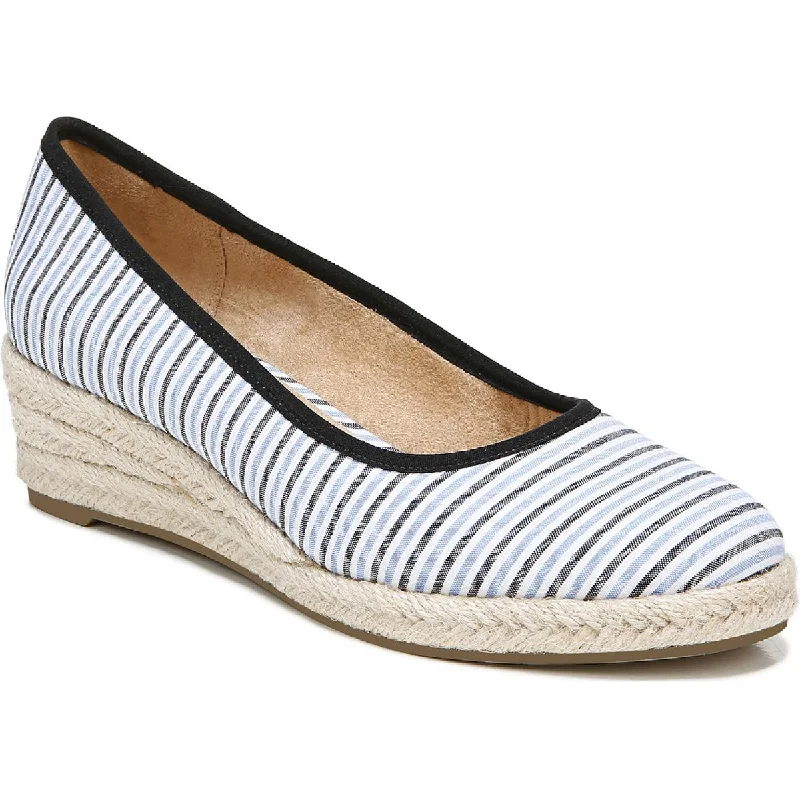 Classic Hiking Footwear LifeStride Womens Striped Espadrille Wedge Heels